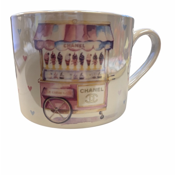 Fig & Fern Other - CHANEL Ice Cream Cart Iridescent Mug with Pastel Hearts, NWT